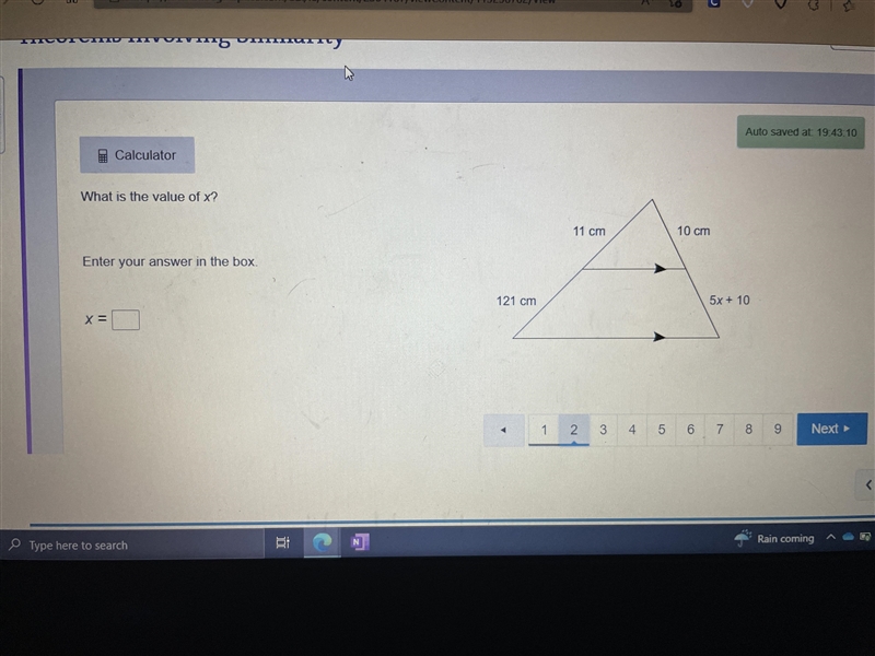 How do i find x?? whats the answer?-example-1