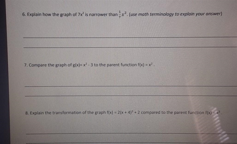 I just need explanation or a sentence explaining question 6-example-1