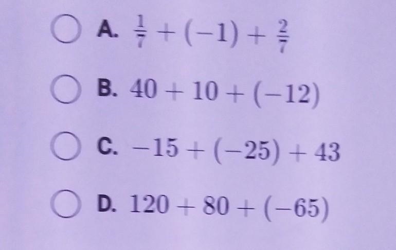 which expression went to be easier to simplify if you used a communicative property-example-1