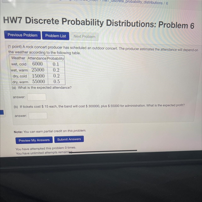 A rock concert producer has scheduled an outdoor concert. The producer estimates the-example-1