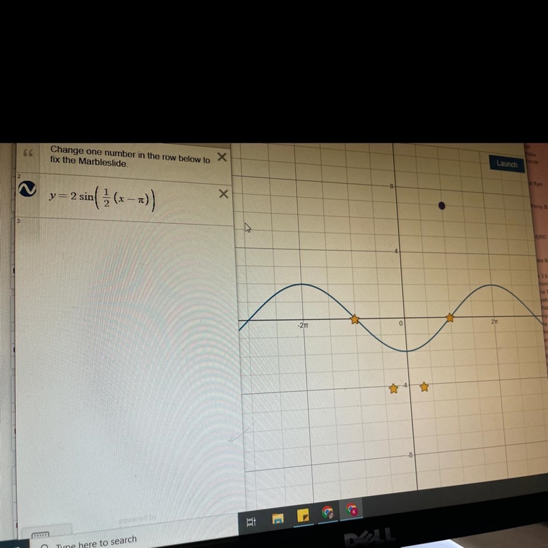 Fix the marbleslide homework.Find the function that crosses in the stars.-example-1