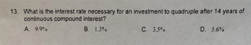 Interest rate. Multiple choice-example-1