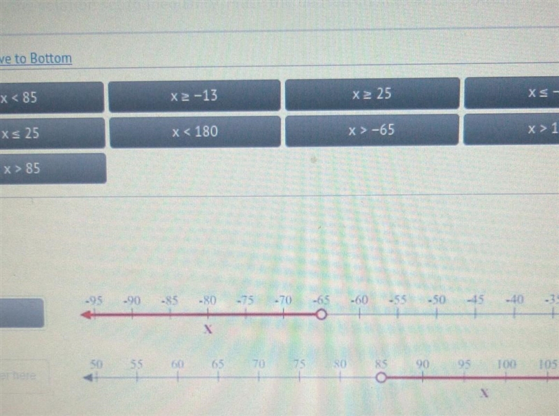 Which equation goes on the second number line, warmup 1.-example-1