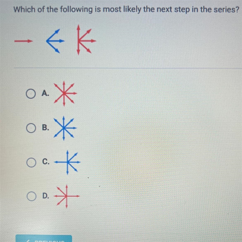 Which of the following is most likely the next step in the series?-example-1