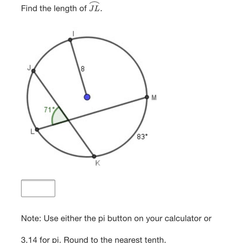 Find the length of QS.РS53020Note: Use either the pi button on your calculator or-example-1