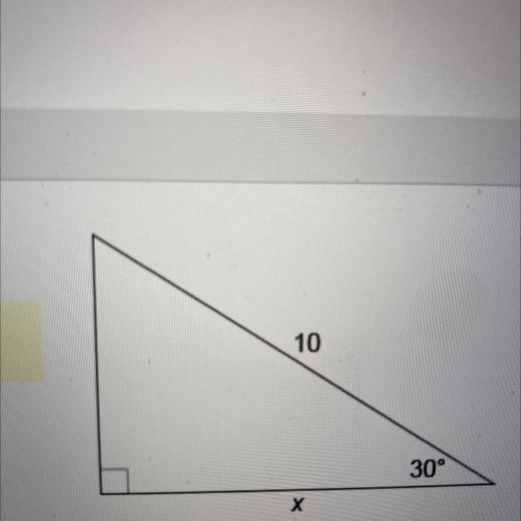 What is the value of x in this figure? 5√3 10√3 3 о O 5 o 5√2 O ↓↓-example-1