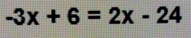 HELP ME OUT PLS!!!!!!!!!!!!! Solve for x A) -30 B) - 6 C) 6 D) 30​-example-1