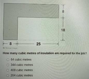 a worker is putting insulation into the roof above an L shaped building as shown below-example-1