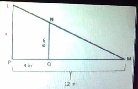 Triangle MNQ is similar to triangle MLP, Determine the lenght of LP-example-1