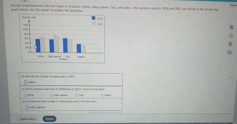 O DATA ANALYSIS AND STATISTICS Interpreting a double bar graph TechWiz Entertainment-example-1