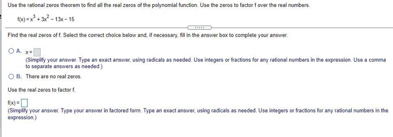 Use the rational zeros theorem to find all the real zeros of the polynomial function-example-1