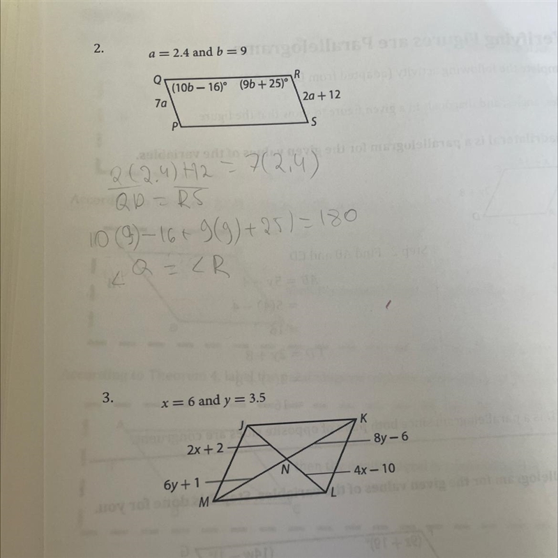 Please help with question 3Show that each quadrilateral is a parallelogram for the-example-1