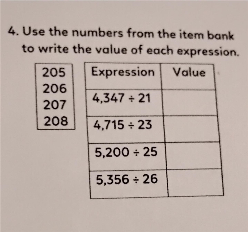 Correct answer please! Use the numbers from the item bank to write the value of each-example-1