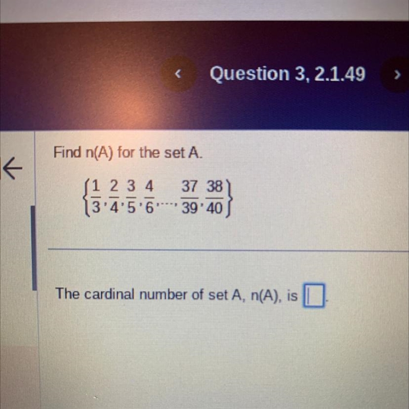 Find n(A) for the set A-example-1