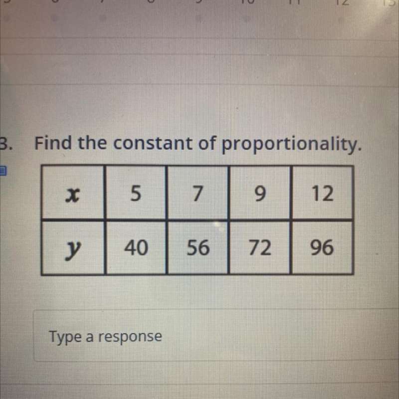 Question in file……….. Find the constant of proportionality-example-1