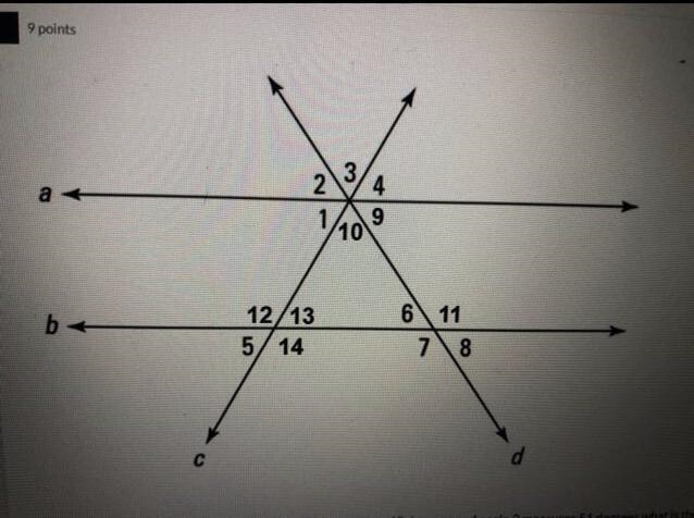 Given that lines A and B are parallel, if angle 1 measures 48 degrees and angle 2 measures-example-1