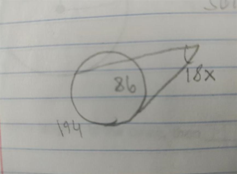 Solve for x, please show work!-example-1