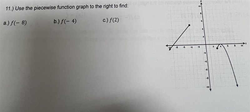 Use the piecewise function graph to the right to find:-example-1