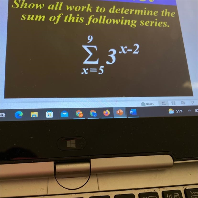 Show all work to determine thesum of this following series.9Σ 3-2x=5Please show all-example-1