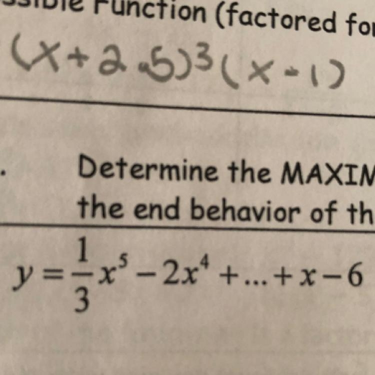 How do I find the relative extrema of the polynomial and the end curve behavior?-example-1