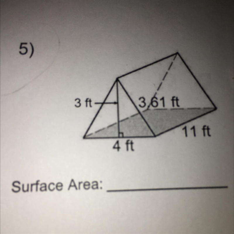 I did the rest of the problems but I’m stuck on this problem. ( find the surface area-example-1