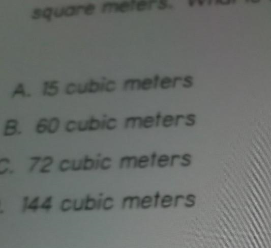 a triangular prism has a height of 9 meters. the area of the triangular base measures-example-1