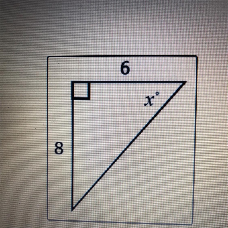 Solve the missing angles by using trig function Answer Choices: A. 57.4B. 20.7C. 16.8D-example-1