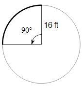 Find the length of the arc.arc circle 3A. 8π ftB. 32π ftC. 64π ftD. 361π12 ft-example-1