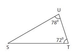 What is the measure of angle UST? A cannot be determined B 72 degrees C 30 degrees-example-1