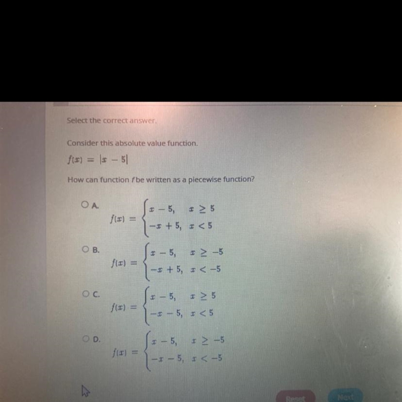 How can function f be written as a piecewise function?-example-1