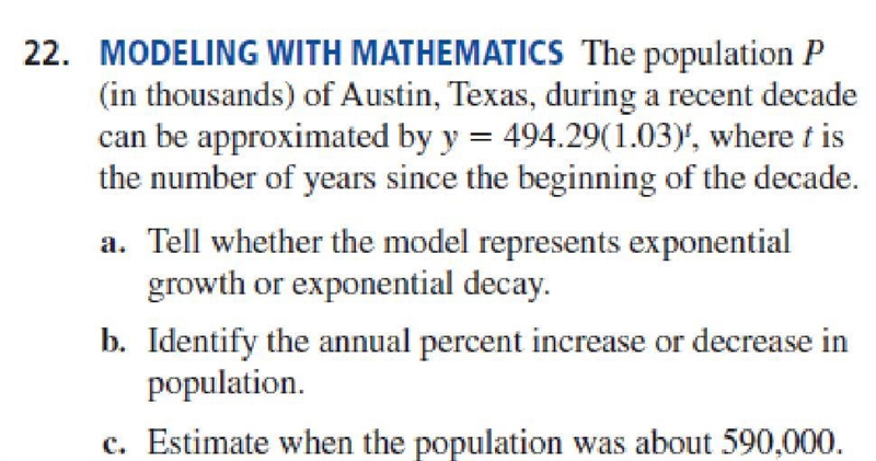 a. Tell whether the model represents exponential growth or exponential decay.b. Identify-example-1