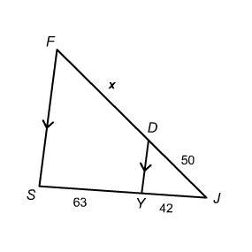 What is the value of x? Enter your answer in the box. ___ units-example-1