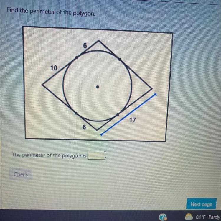 Find the perimeter of the polygon.106The perimeter of the polygon is17-example-1