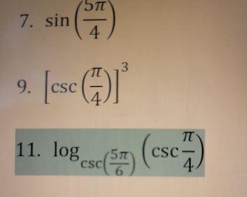 Can I please get some help with this equation? Evaluate and simplify log of csc(5pi-example-1