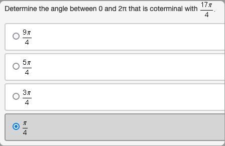 Determine the angle between 0 and 2π that is coterminal with quantity 17 times pi-example-1