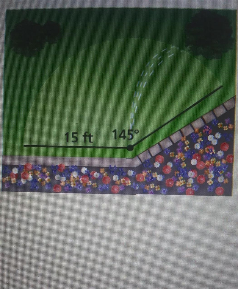 What is the area of the lawn that covered by the sprinkler? Round your answer to the-example-1