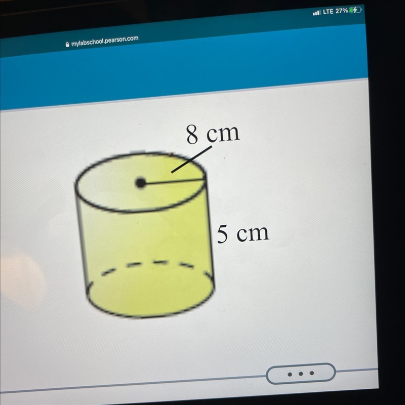 find the surface area of the cylinder. the surface area of the cylinder is __cm squared-example-1