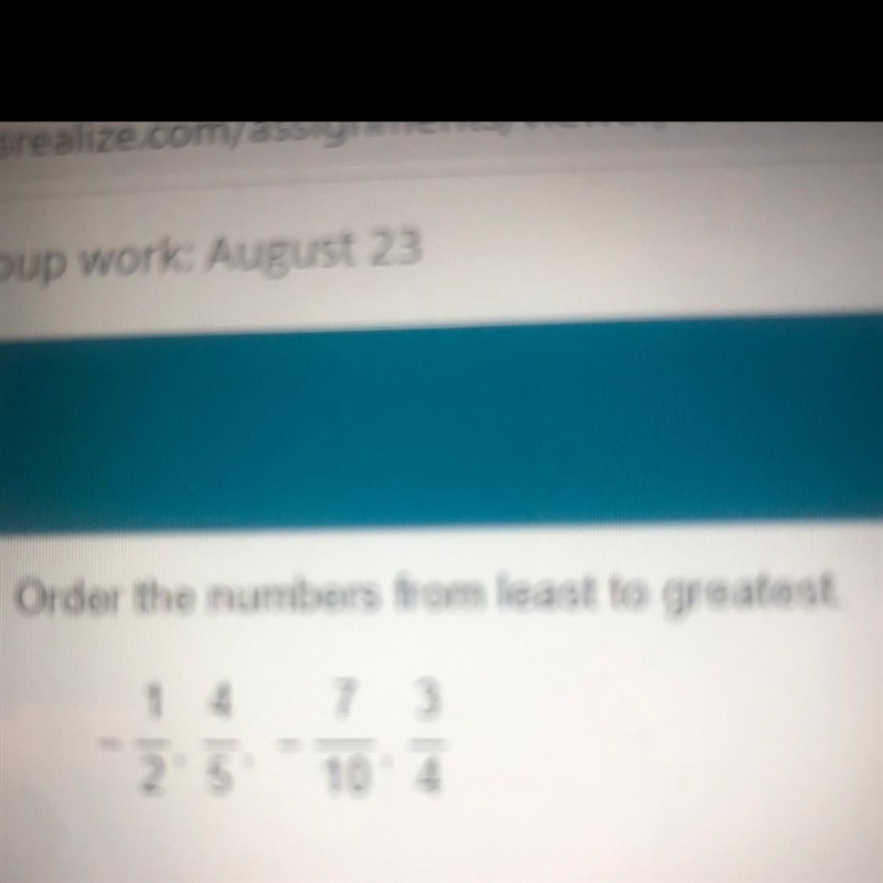 Order the numbers from least to greatest-example-1