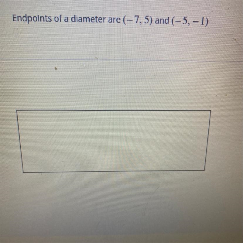 Find a standard form of the equation for the circle with the following property-example-1