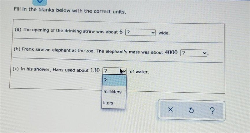 A) Options: millimeters, centimeters, meters and kilometers B) Options: Grams, kilograms-example-1