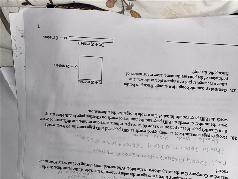 Geometry:sammie bought just enough fencing to border either a rectangular plot or-example-1