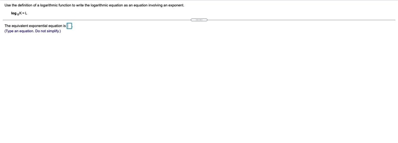 Use the definition of a logarithmic function to write the logarithmic equation as-example-1