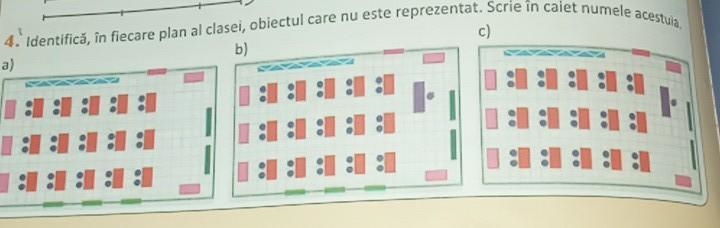 • Identifică, în fiecare plan al clasei, obiectul care nu este reprezentat. Scrie-example-1