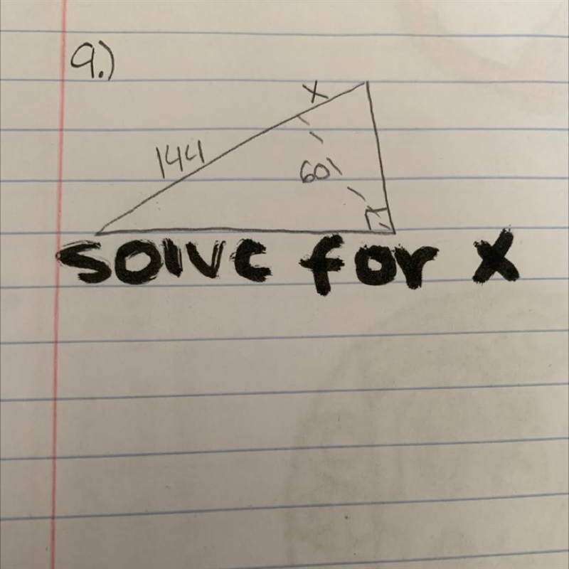 9) Solve for X? Not sure what else to put-example-1