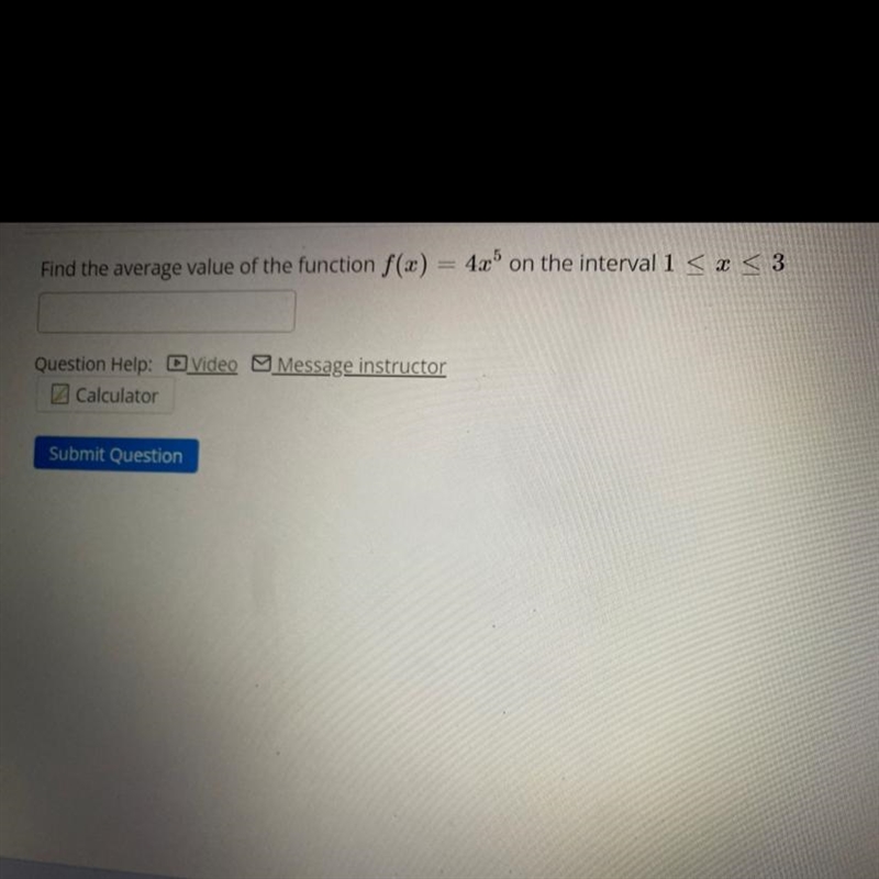 Find the average value of the function f(x) = 4x ^ 3 on the interval 1 <= x &lt-example-1