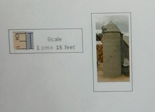 A silo contains 20 pounds of corn per foot in height. Looking at the model below, about-example-1