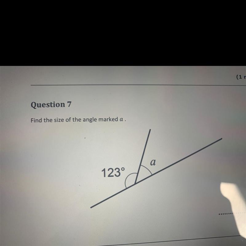 Find the size of the angle marked a-example-1