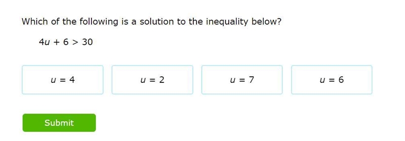 Which of the following is a solution to the inequality below?-example-1