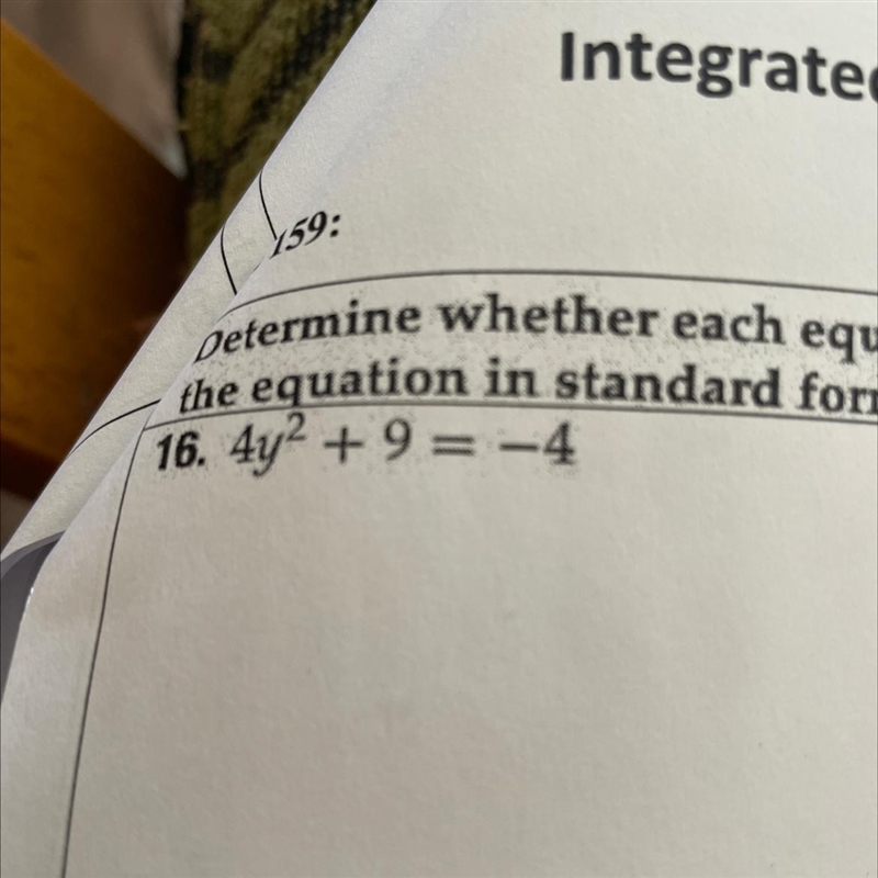 Determine whether it is a linear equation . If yes write in standard form-example-1