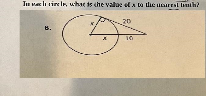 What is the value of x to the nearest tenth on problem 6-example-1